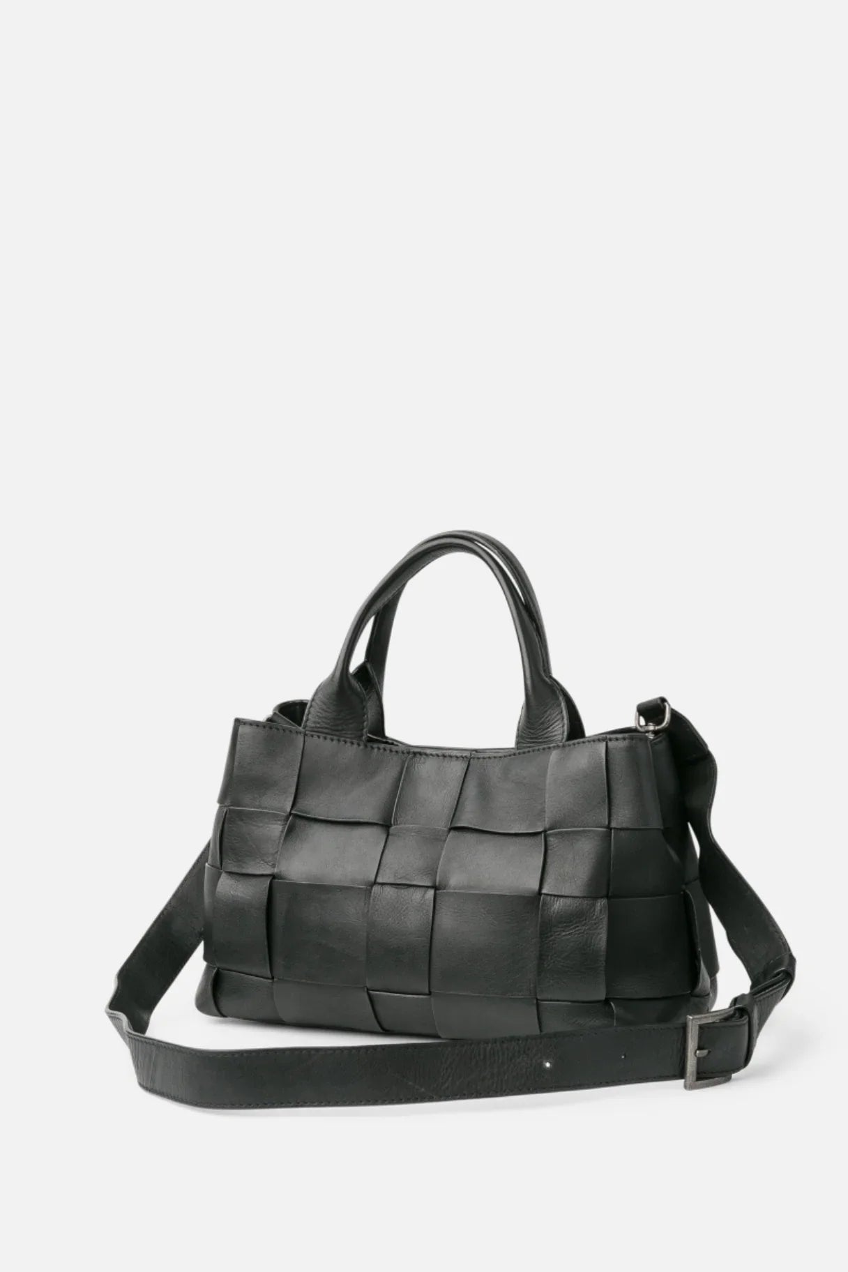 Sac bowling en cuir tressé noir BIBA Wann WAN1L