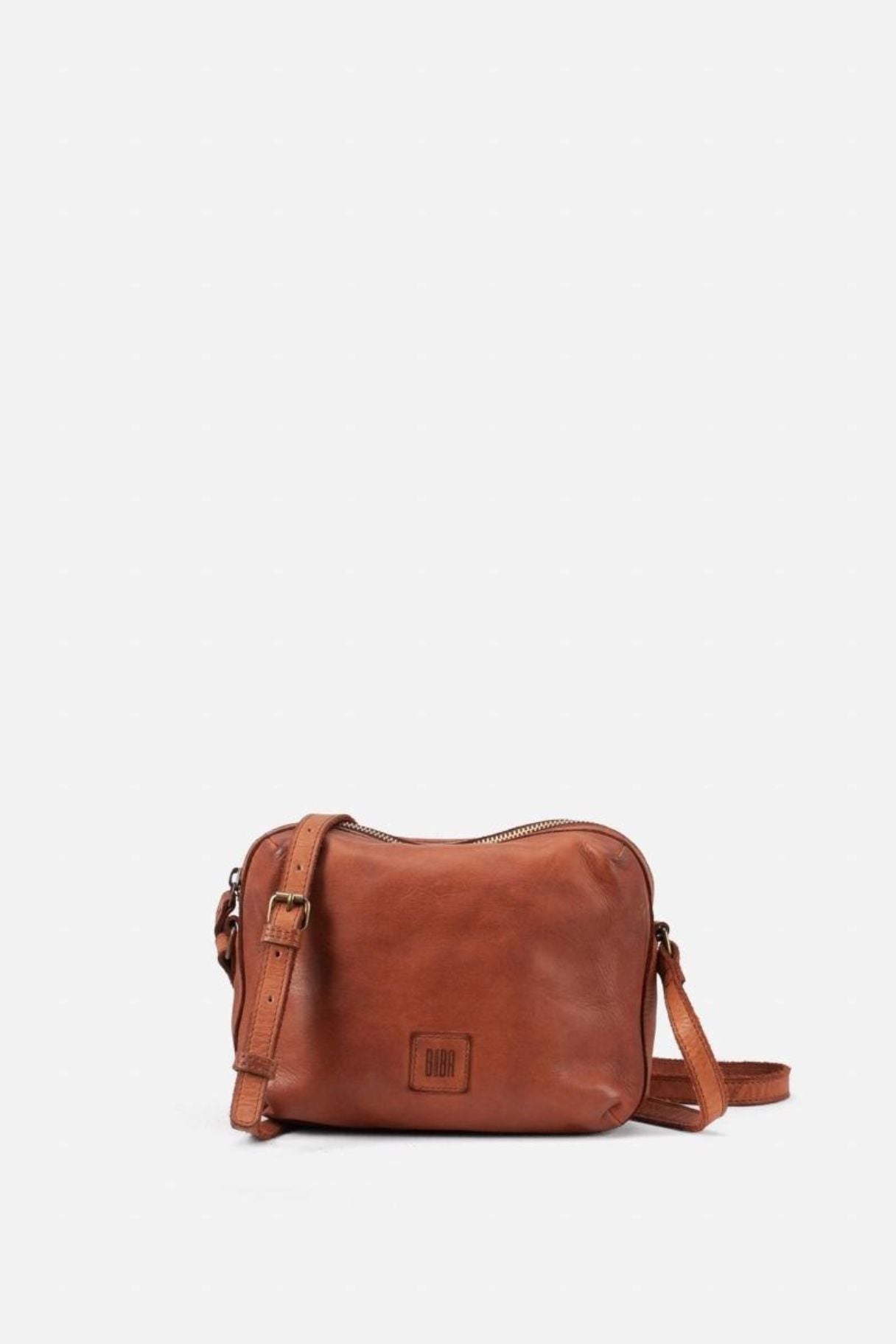 Petit sac en cuir boston biba BT20 couleur cuero marron photo produit distribué par Nappa maroquinerie