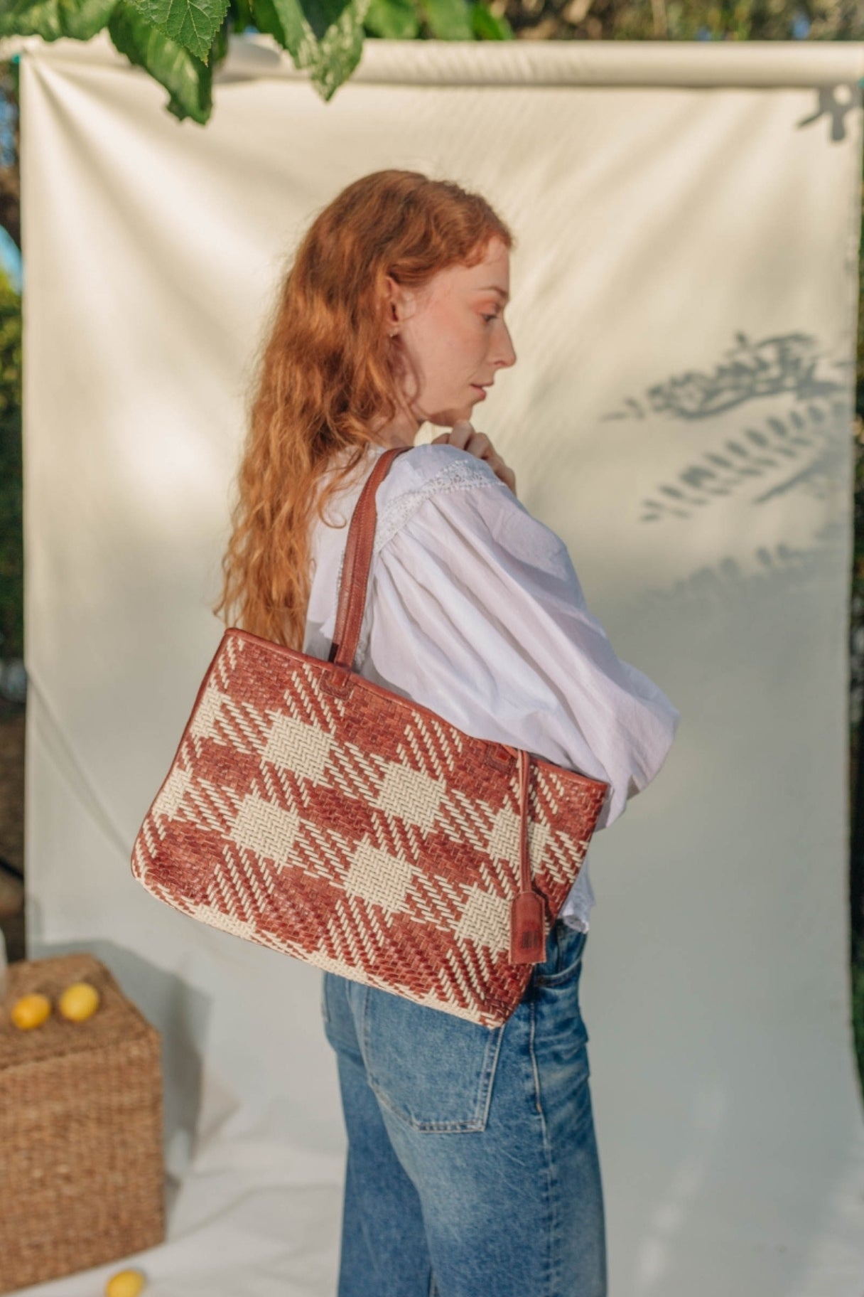 Biba Hollister - motifs à carreaux cognac