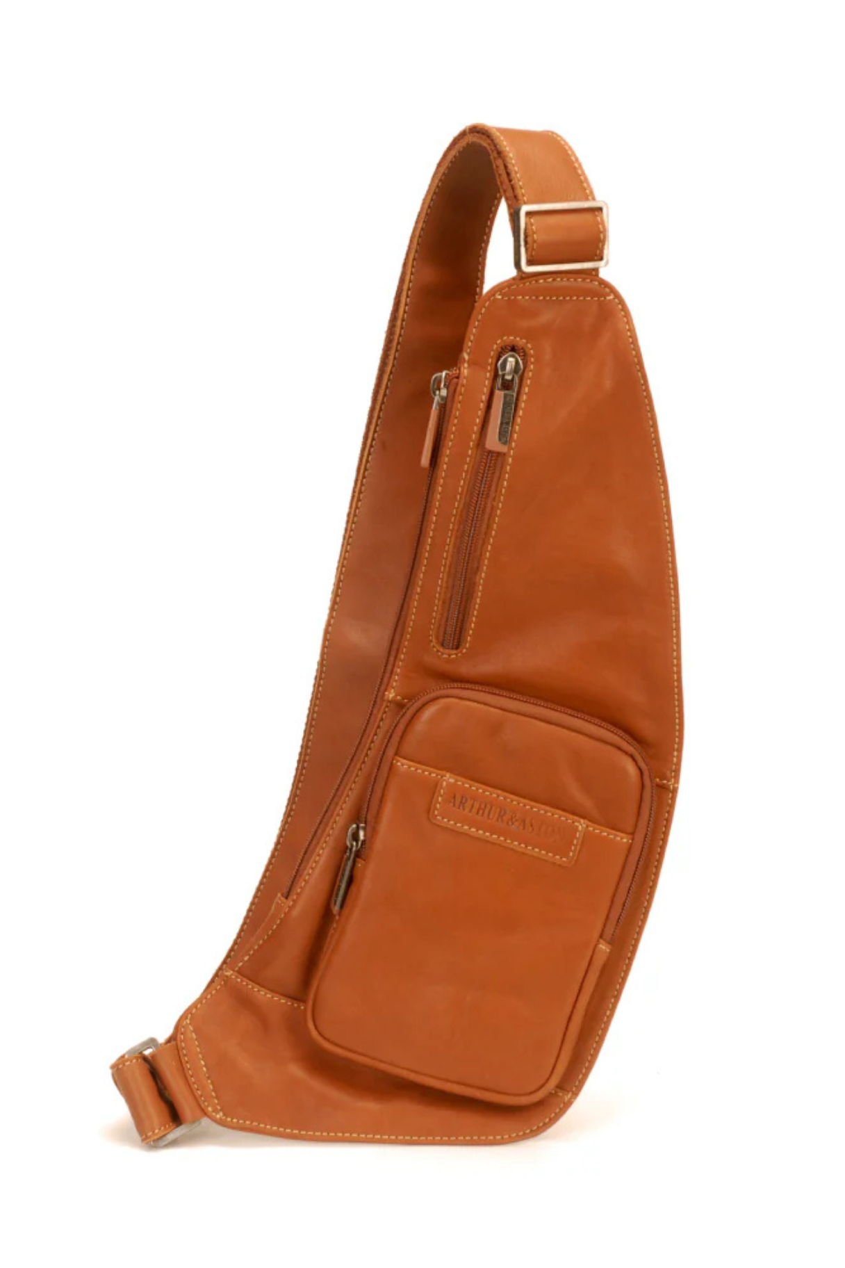 Sac Johany bandoulière camel noir Arthur & Aston