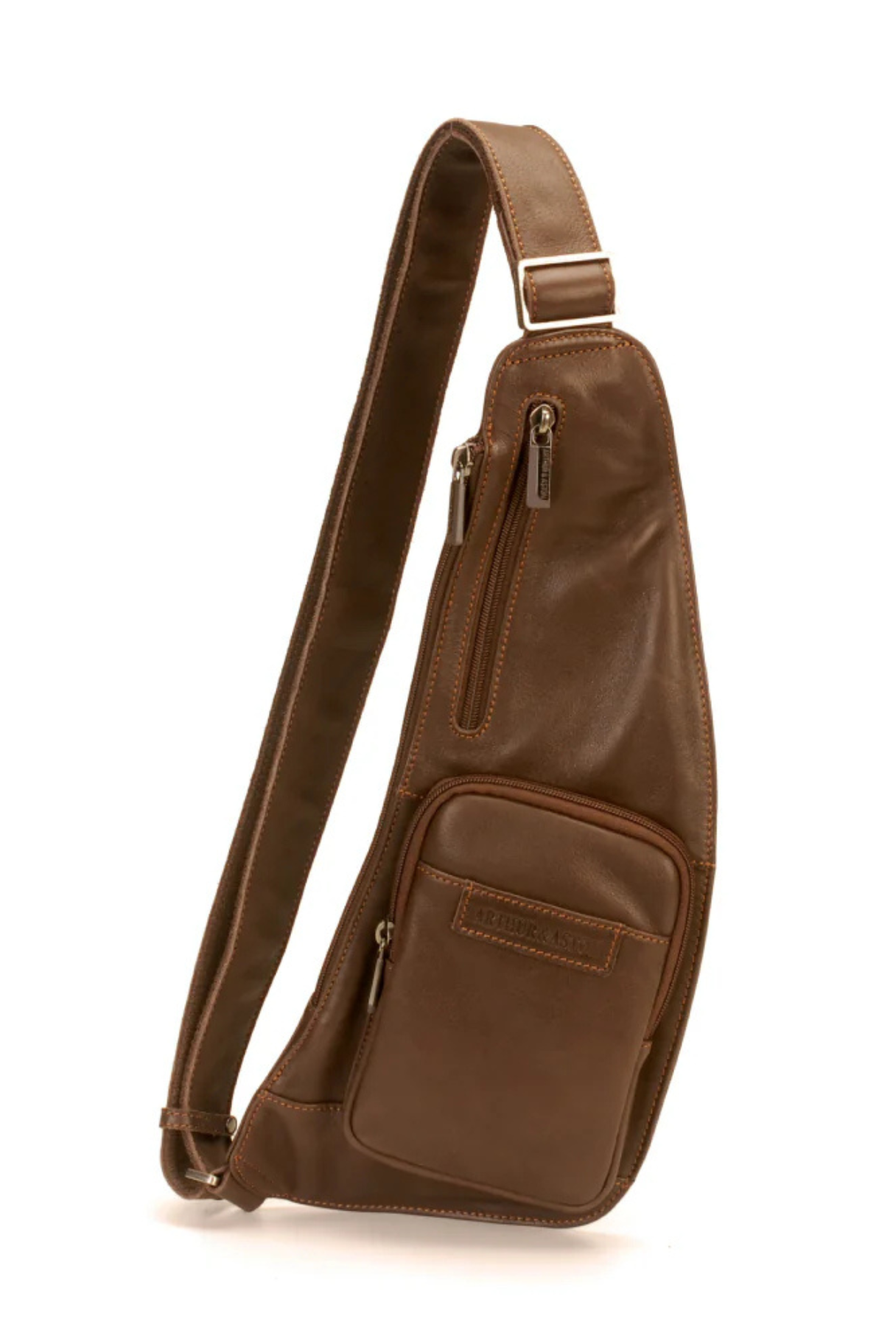 Sac Johany bandoulière cuir chocolat Arthur & Aston