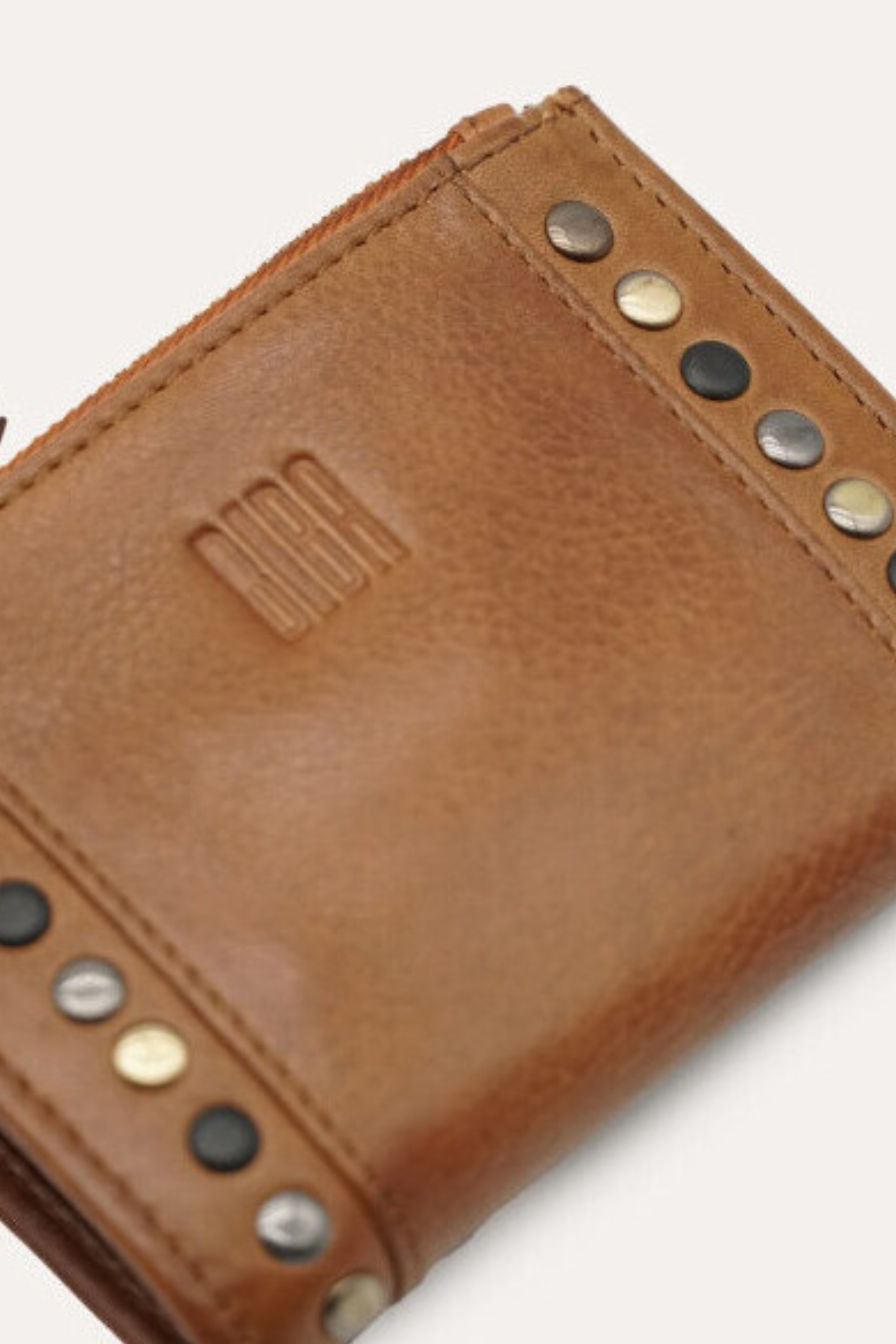 Portefeuille Heritage HAK6L – cuir noir, rivets et protection RFID