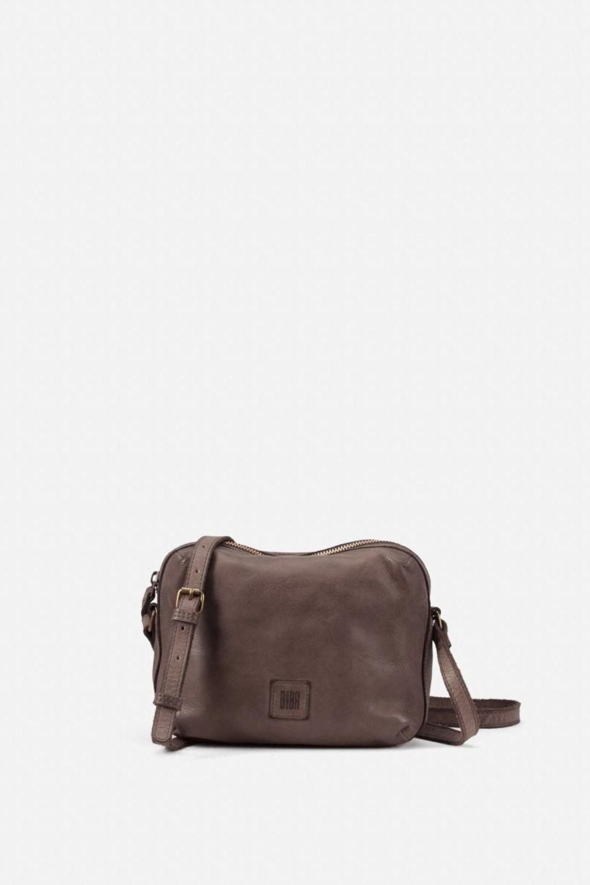 Petit sac en cuir boston biba BT20 couleur marron foncé photo produit distribué par Nappa maroquinerie