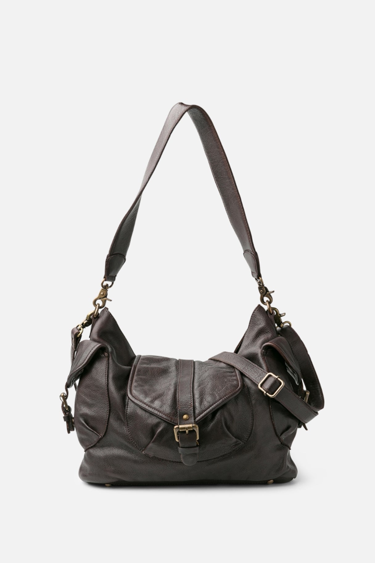 Sac besace Clint CLT1L en cuir lavé – look vintage et format généreux