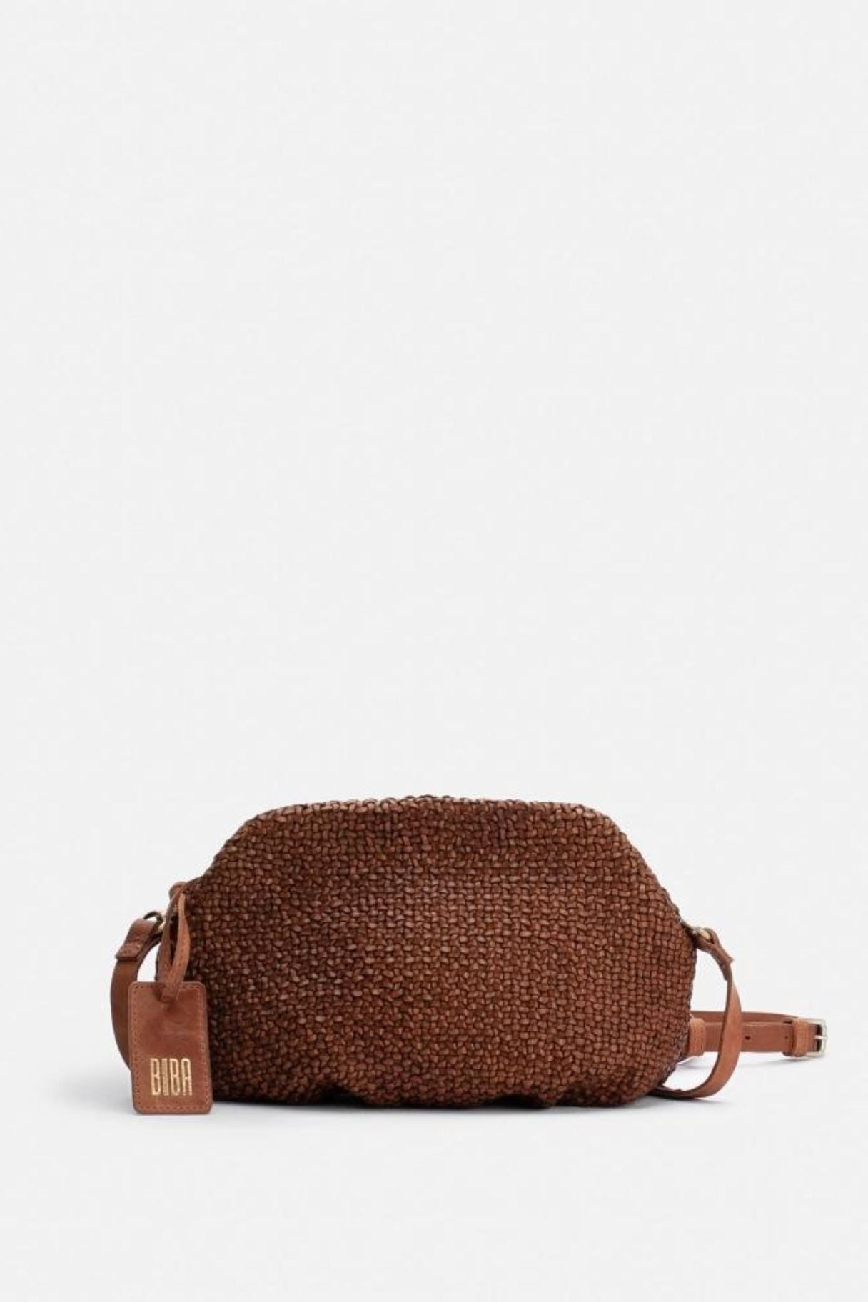 Sac bandoulière BIBA en cuir tressé