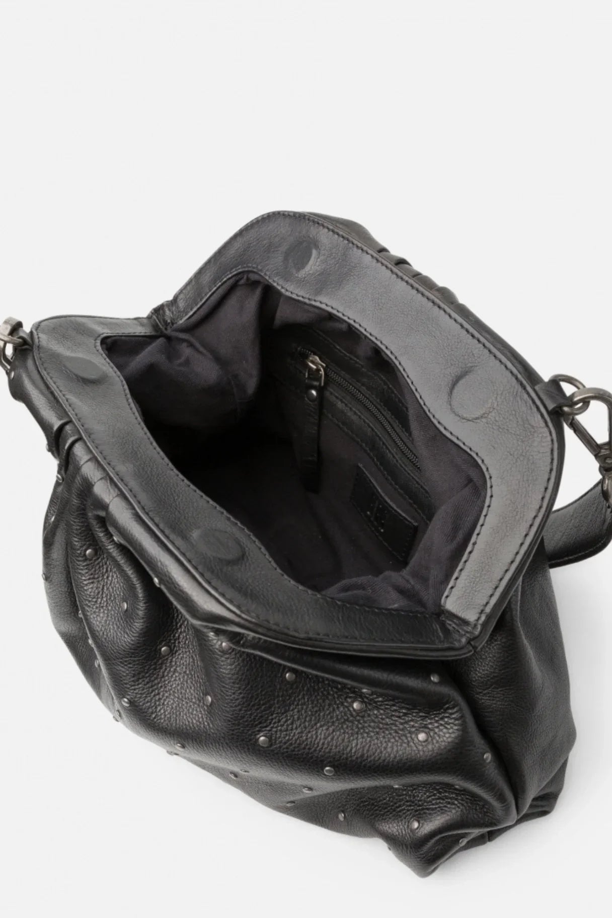 Sac bandoulière BIBA Katy en cuir lavé noir