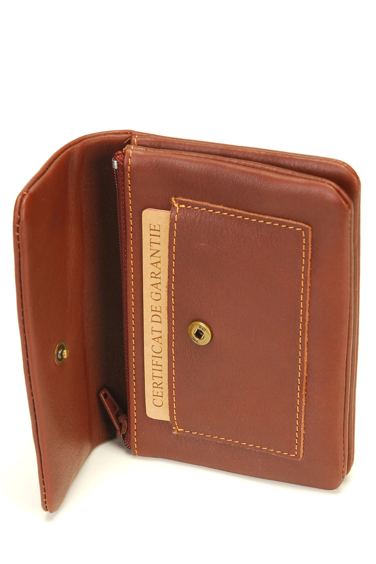 Intérieur du porte-monnaie Adam Arthur & Aston double compartiment monnaie