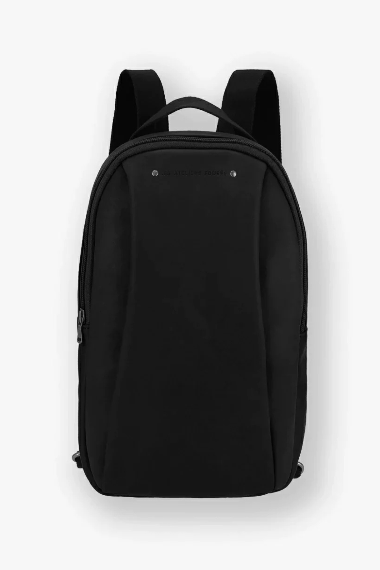 Sac à dos cuir noir Ouranos Ateliers Fourès en cuir pleine fleur aniline, fabriqué à Graulhet