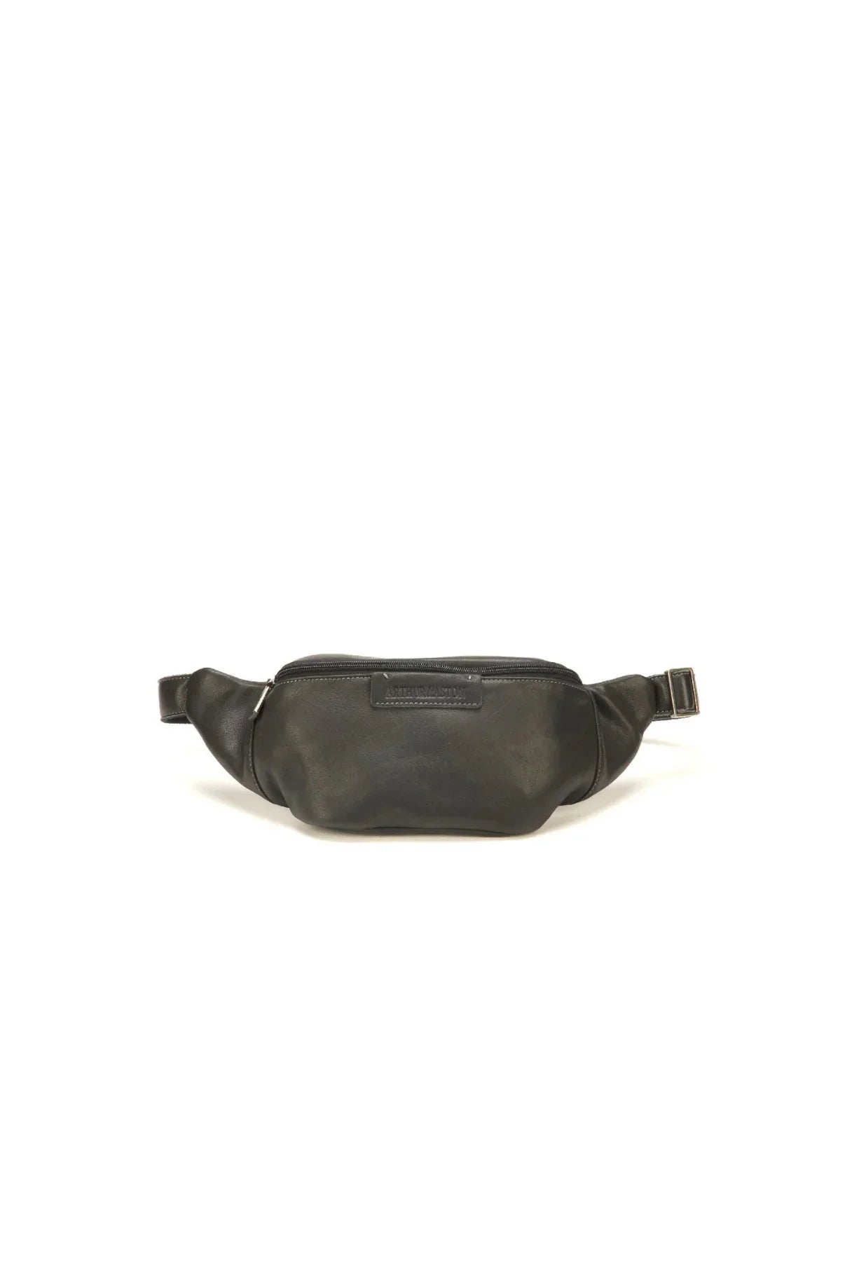 Sac banane Johany en cuir noir