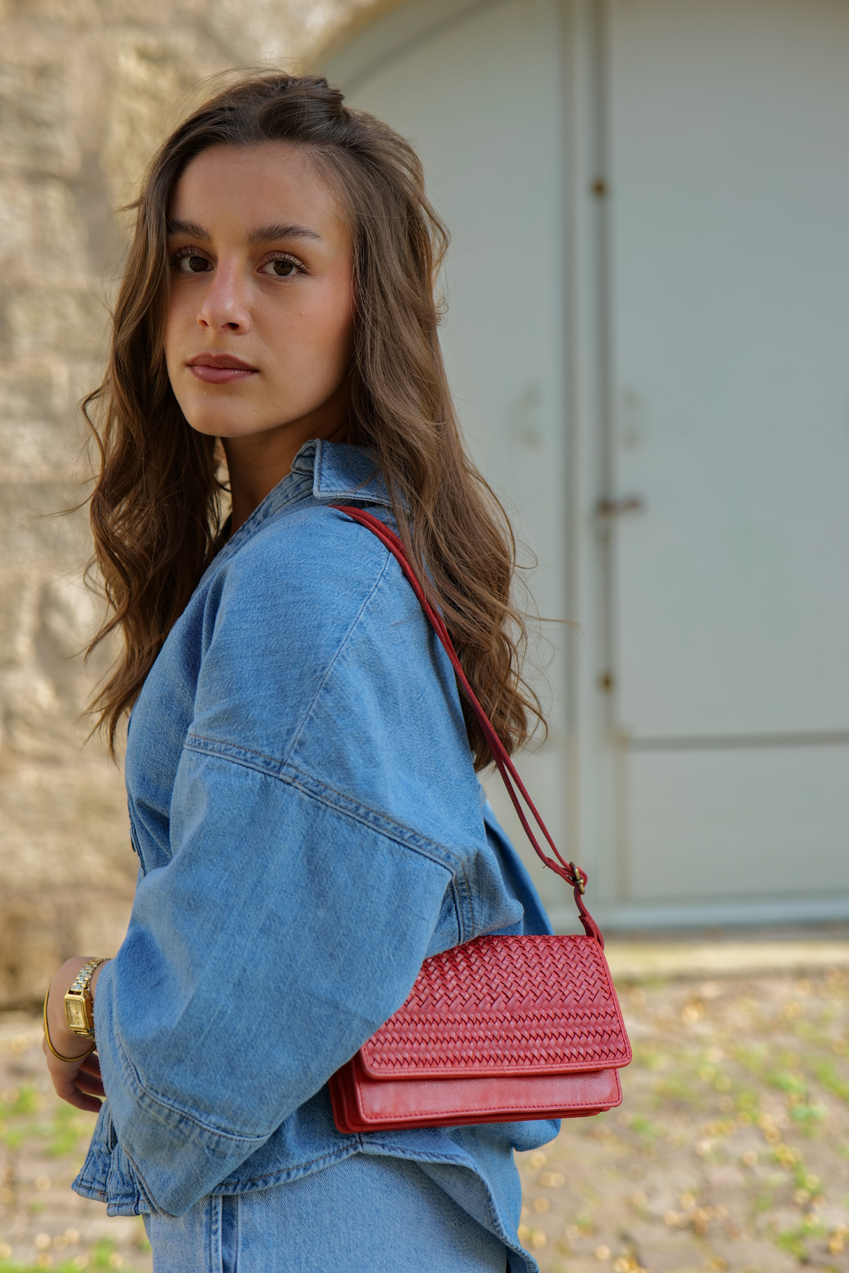 Mini sac bandoulière Biba corail