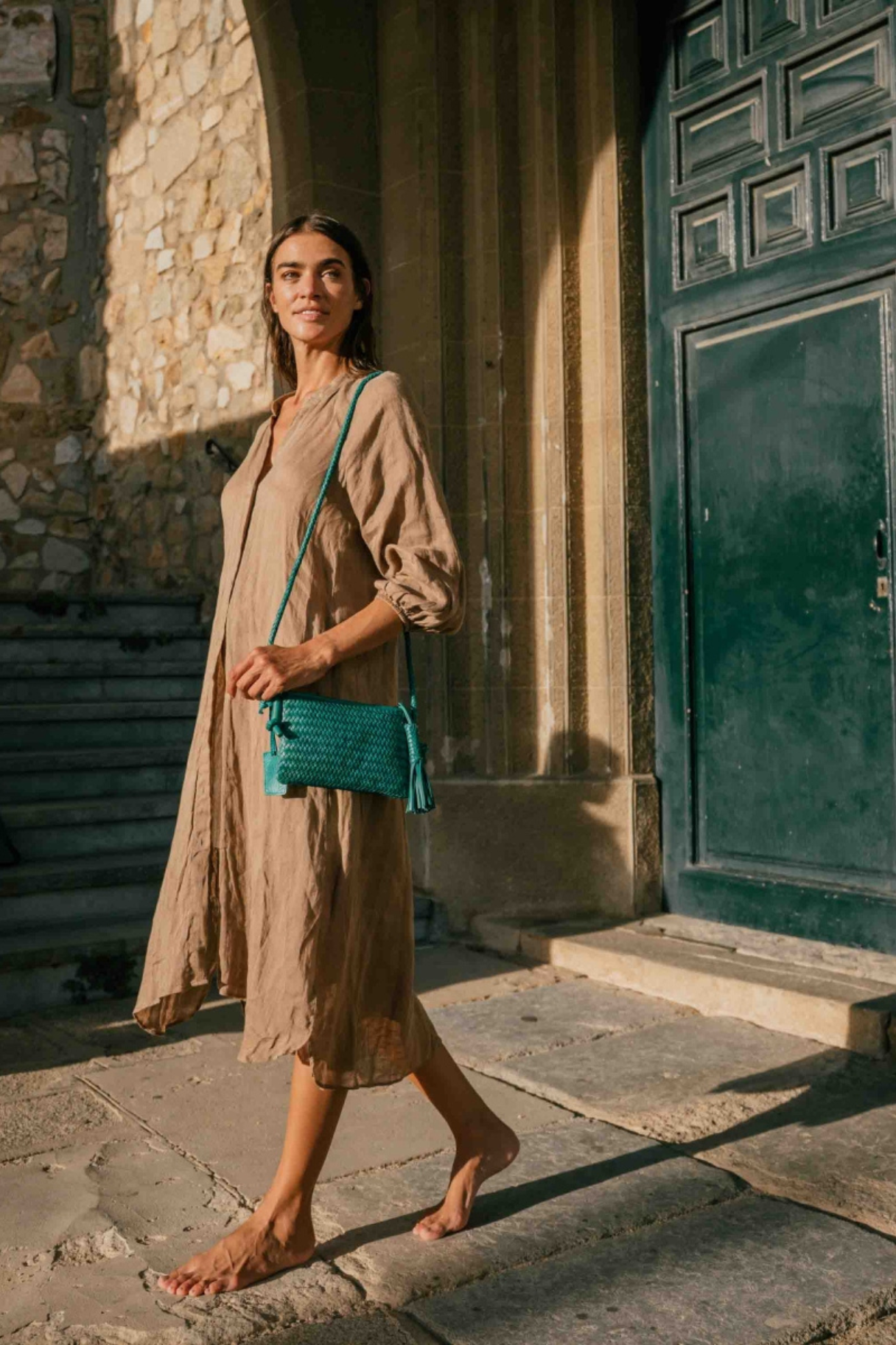 Sac bandoulière cuir tressé Perkins PER15L BIBA
