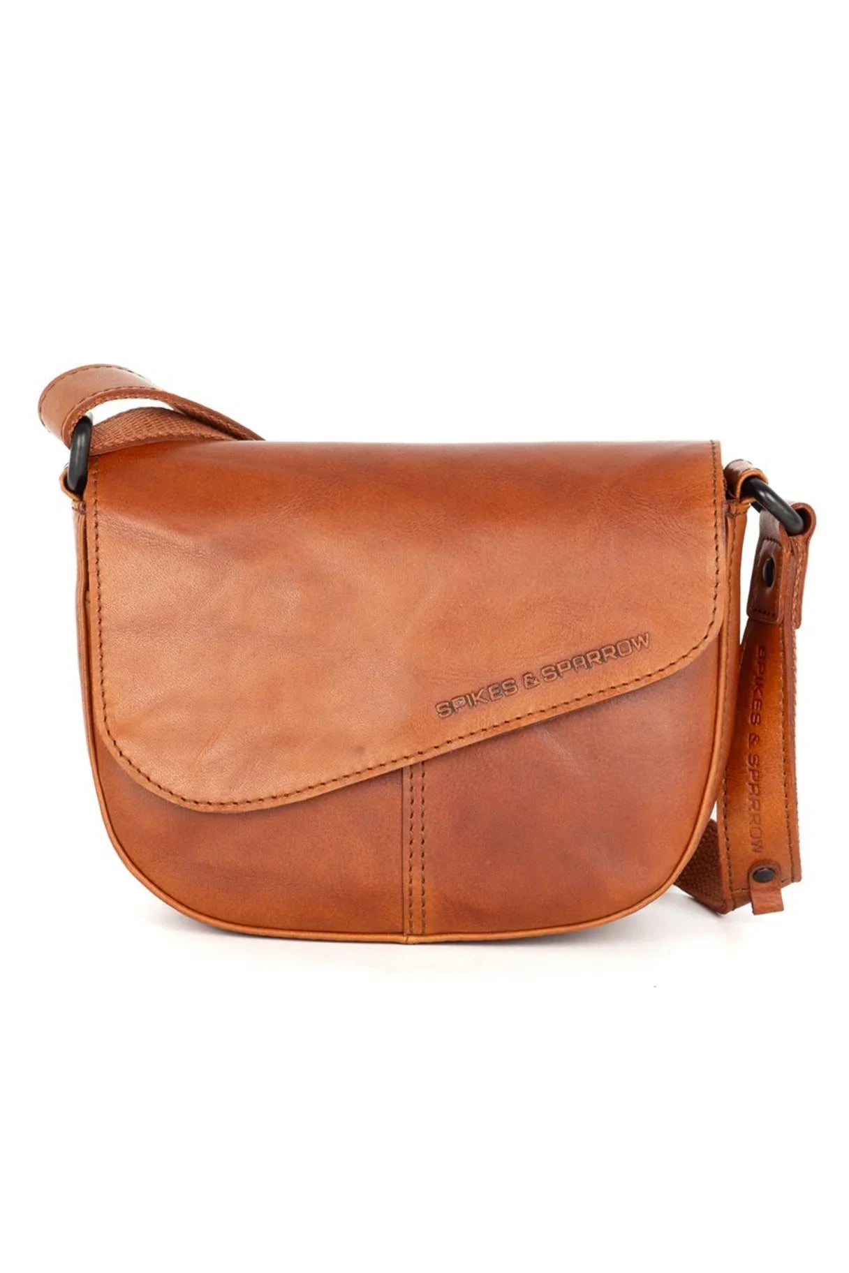 Sac bandoulière Genya Spikes & Sparrow en cuir Bronco coloris brandy