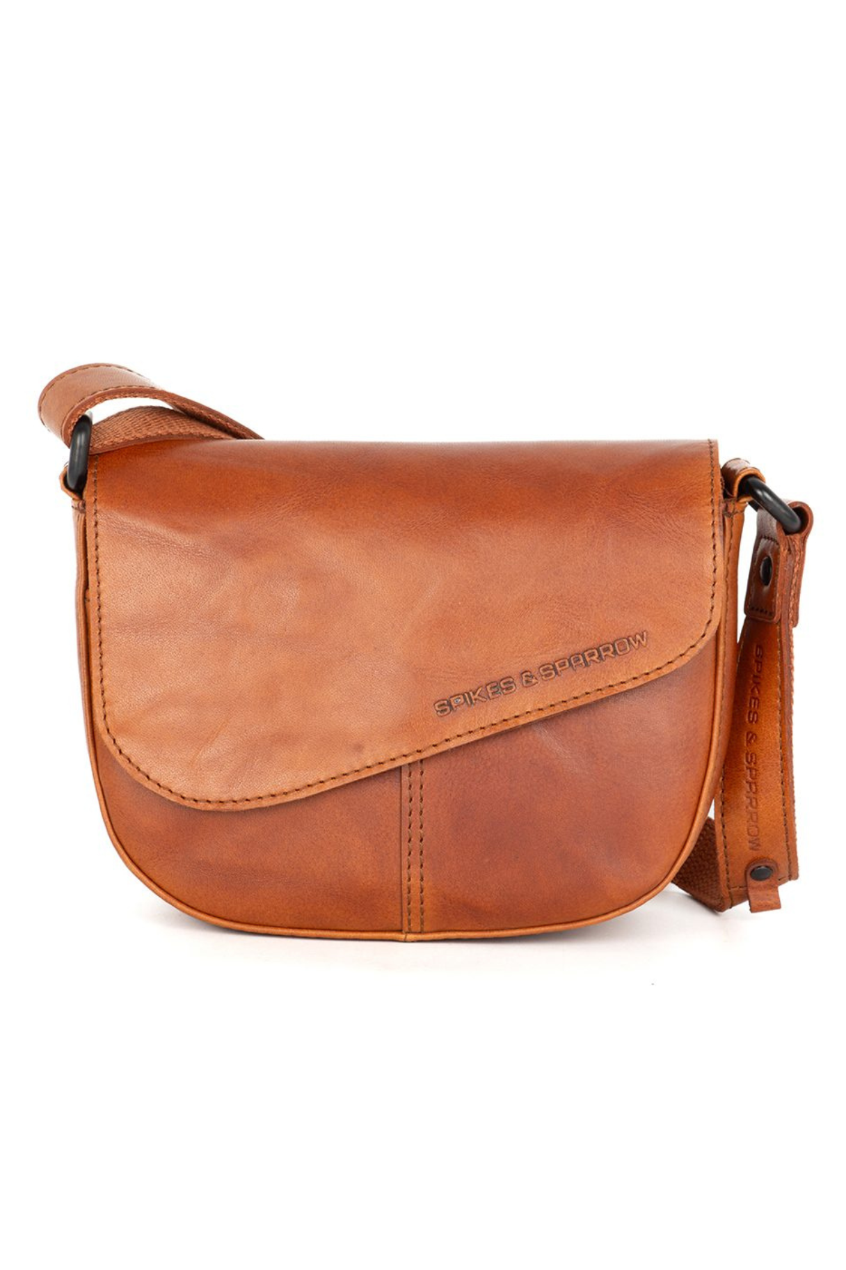 Sac bandoulière Genya Spikes & Sparrow en cuir Bronco coloris brandy