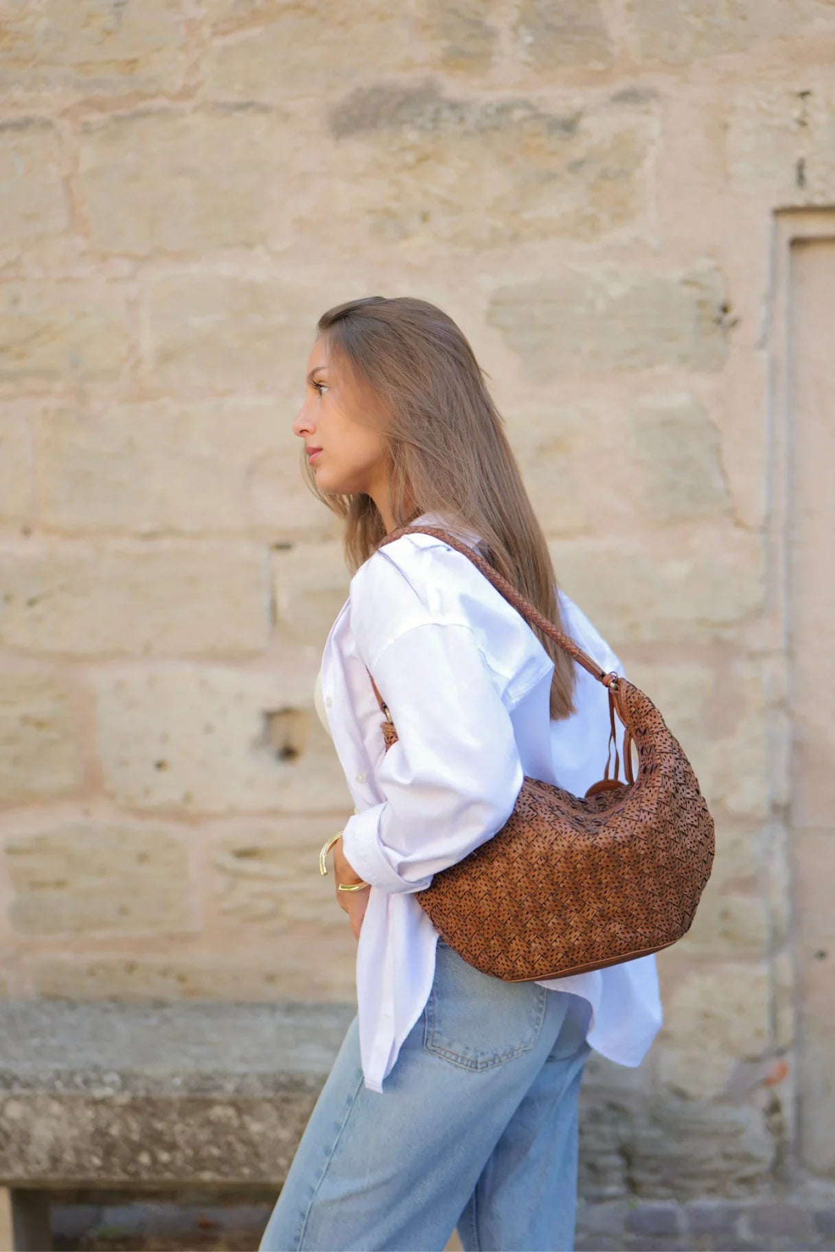 sac à main BIBA Monowi MOI1L camel – vue de dos