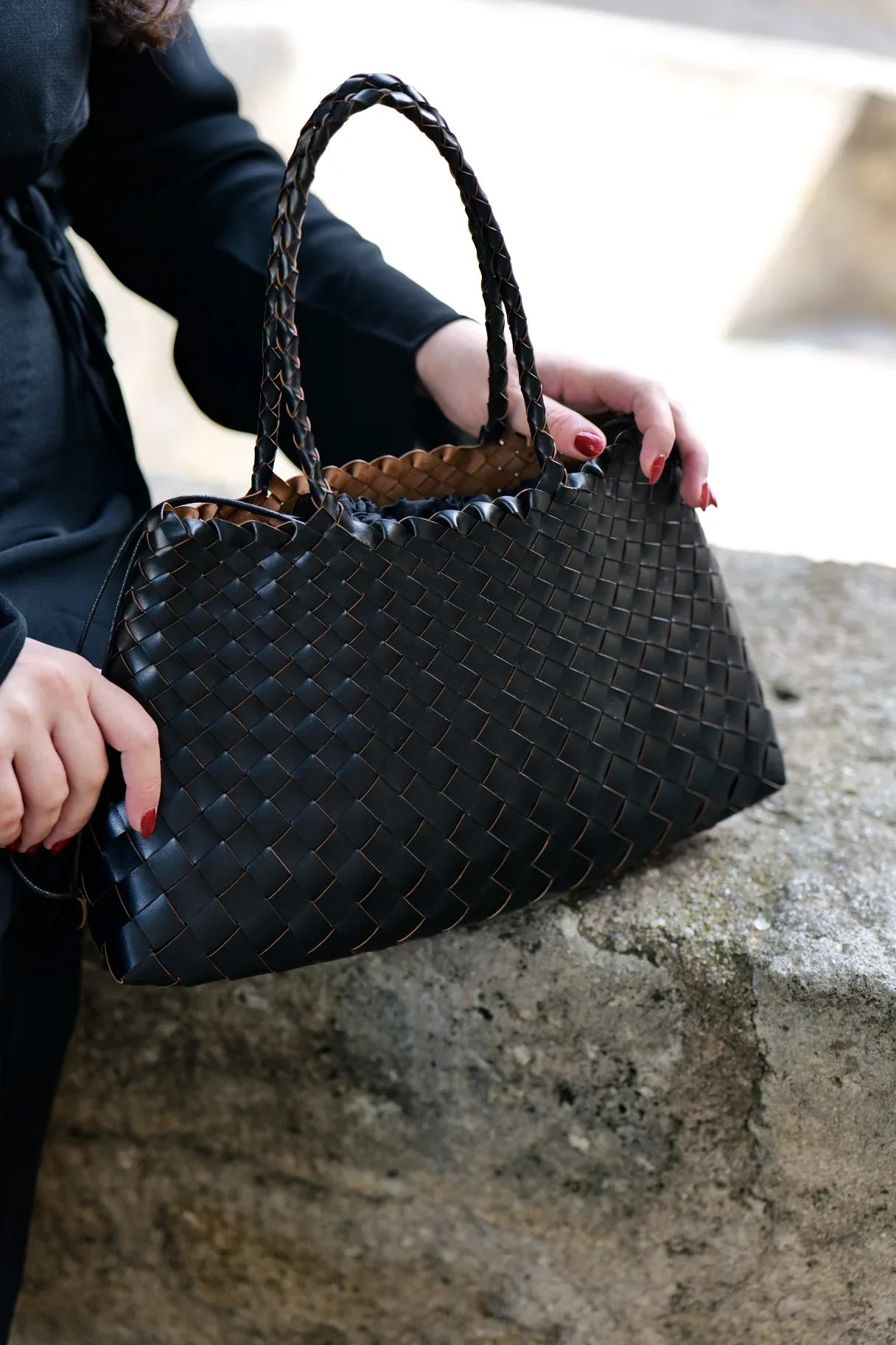 Sac Nerola en cuir tressé – Fabrication italienne