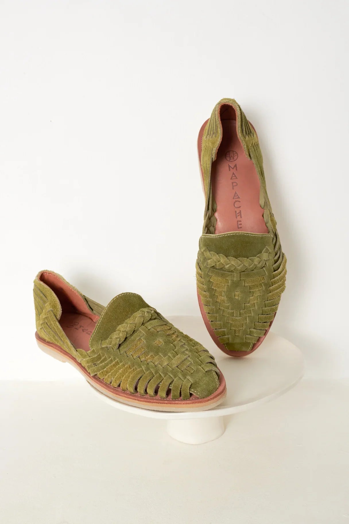 Sandales Mapache Alegre en cuir suede camel