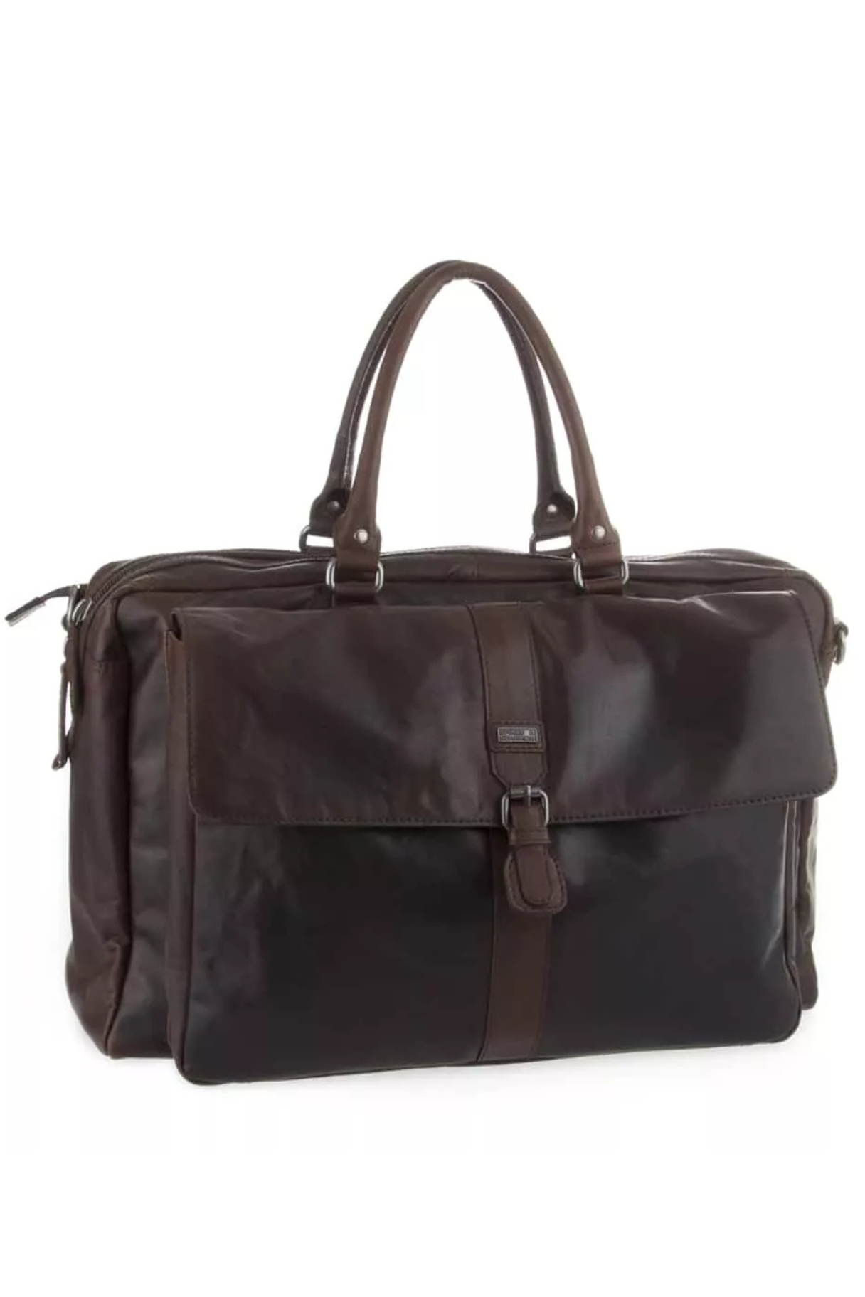Sac weekender cuir brun Jayce Spikes & Sparrow format cabine