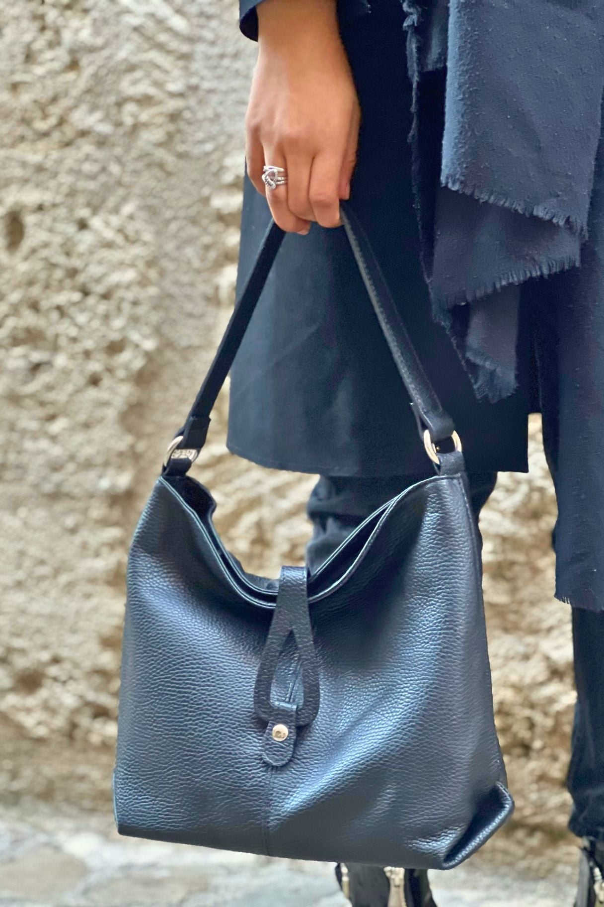 Paulo - Sac à main femme en cuir grainé - Nappa Maroquinerie