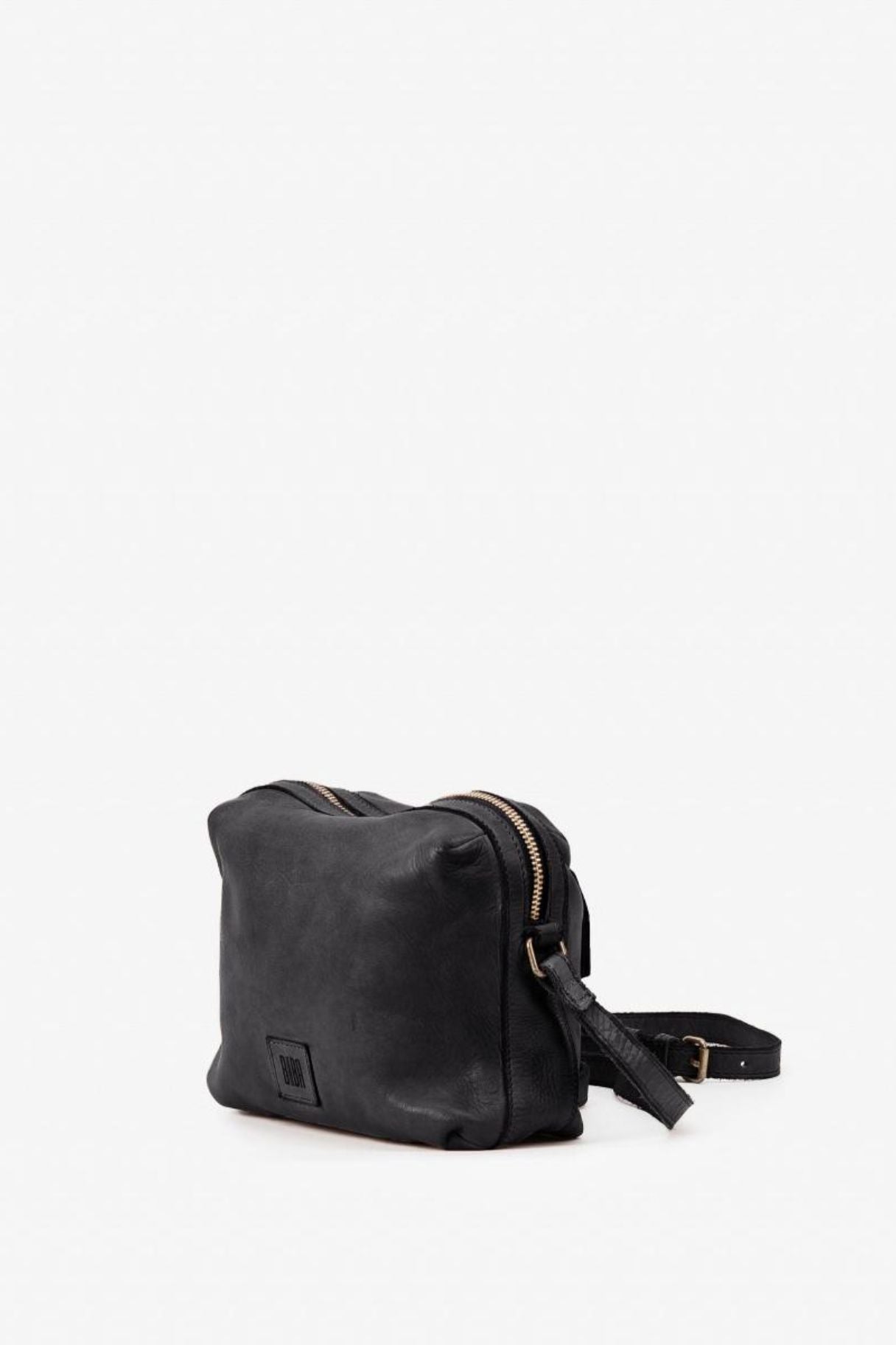Petit sac en cuir boston biba BT20 couleur noir photo produit distribué par Nappa maroquinerie 