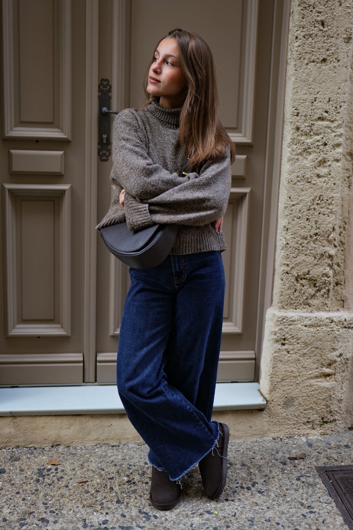 Bottines en cuir suédé marron foncé Kelara - Confort et style pour l'hiver