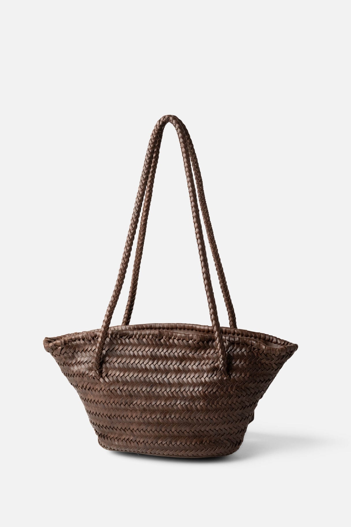 Sac panier en cuir tressé naturel - BIBA Perkins PER14L