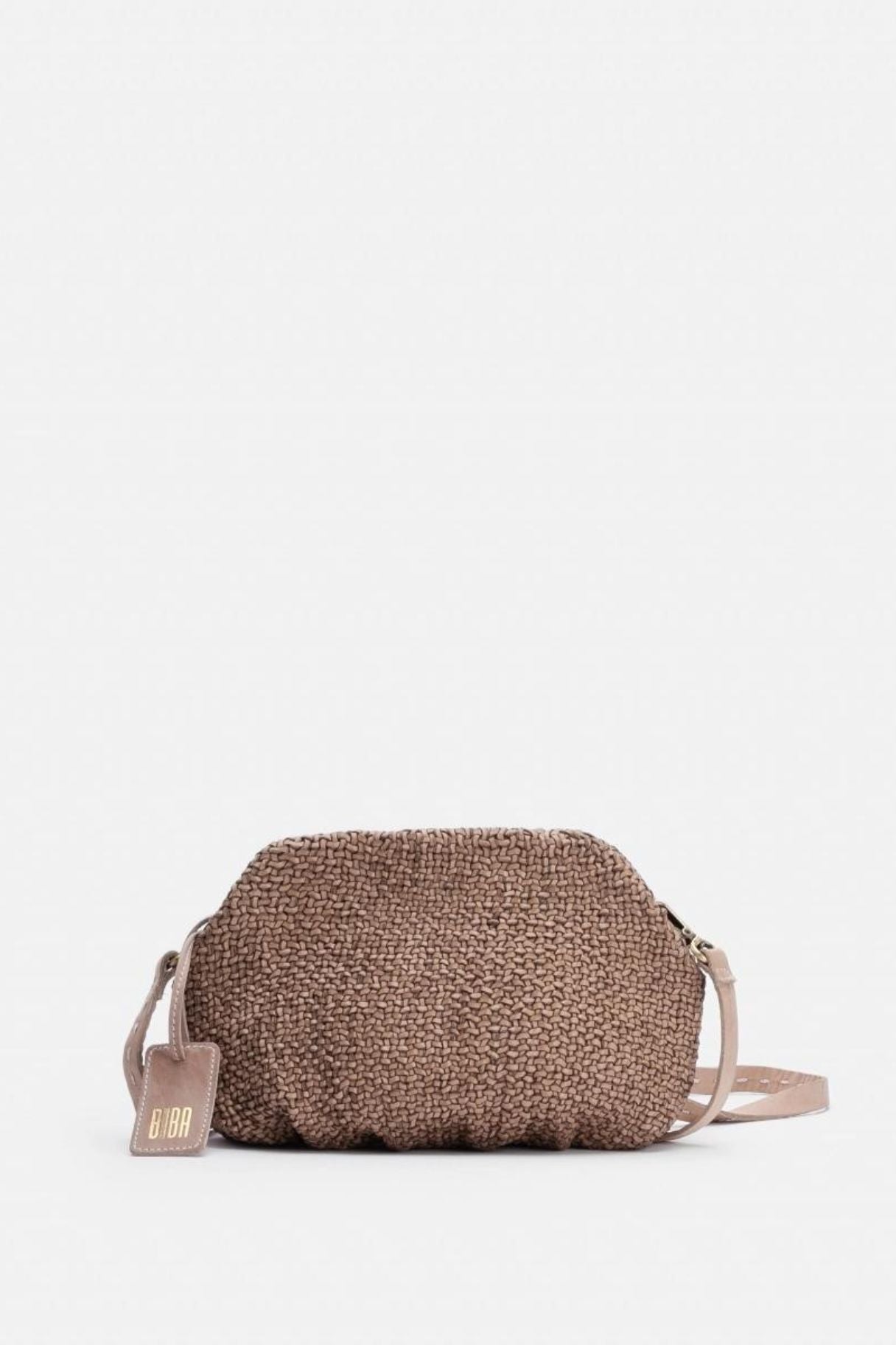 Sac à bandoulière Biba Bristow BRI2L en cuir tressé - Noir, Marron, Beige