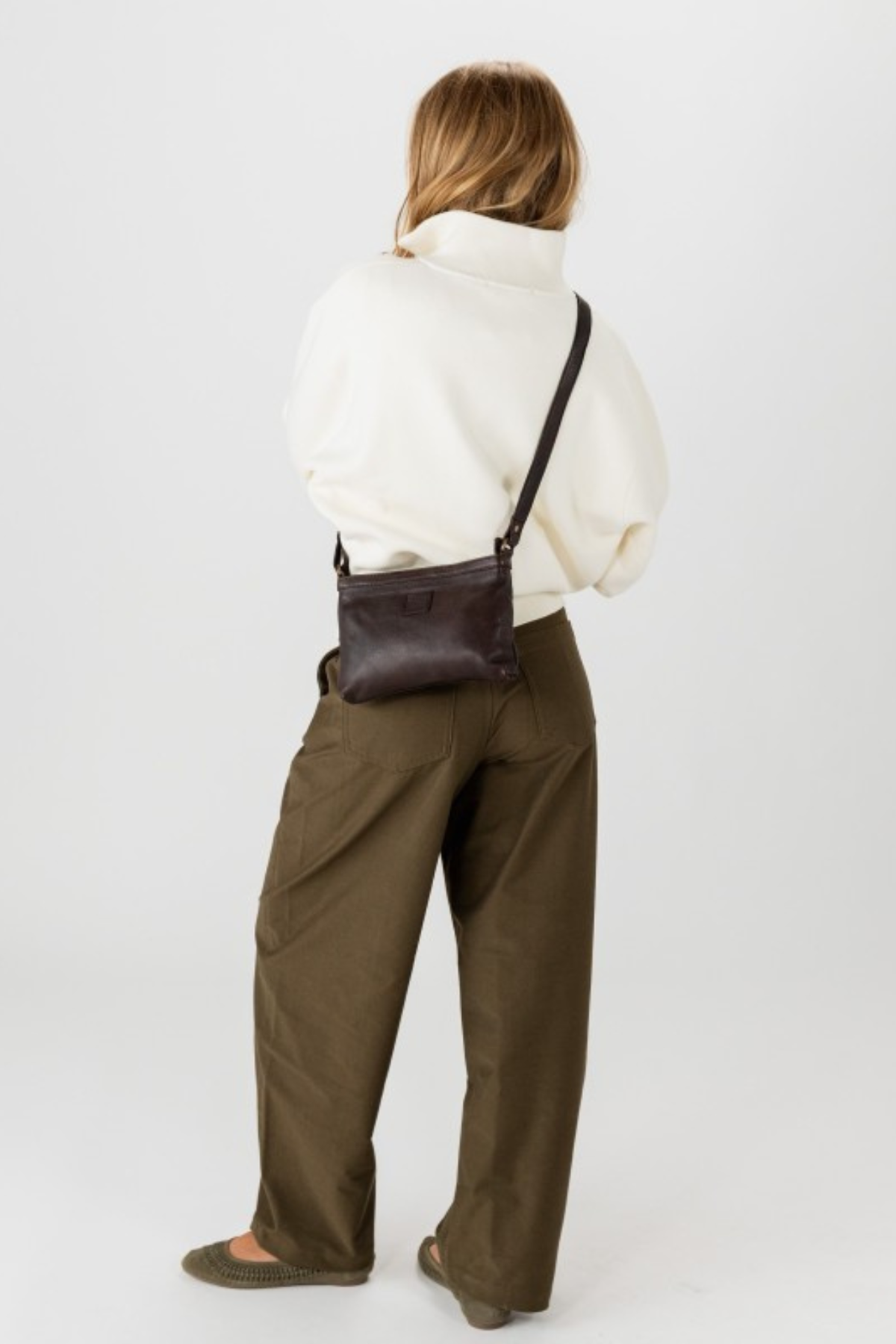 Mini sac bandoulière Biba Boston BT37 en cuir de vachette lavé