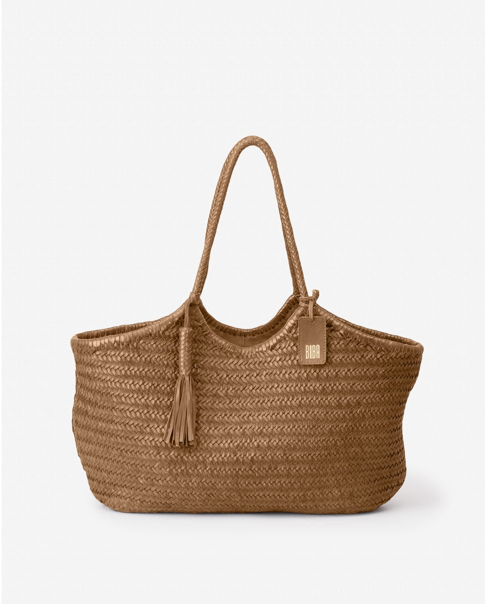 Sac cabas extra-large en cuir tressé Biba Perkins PER9L