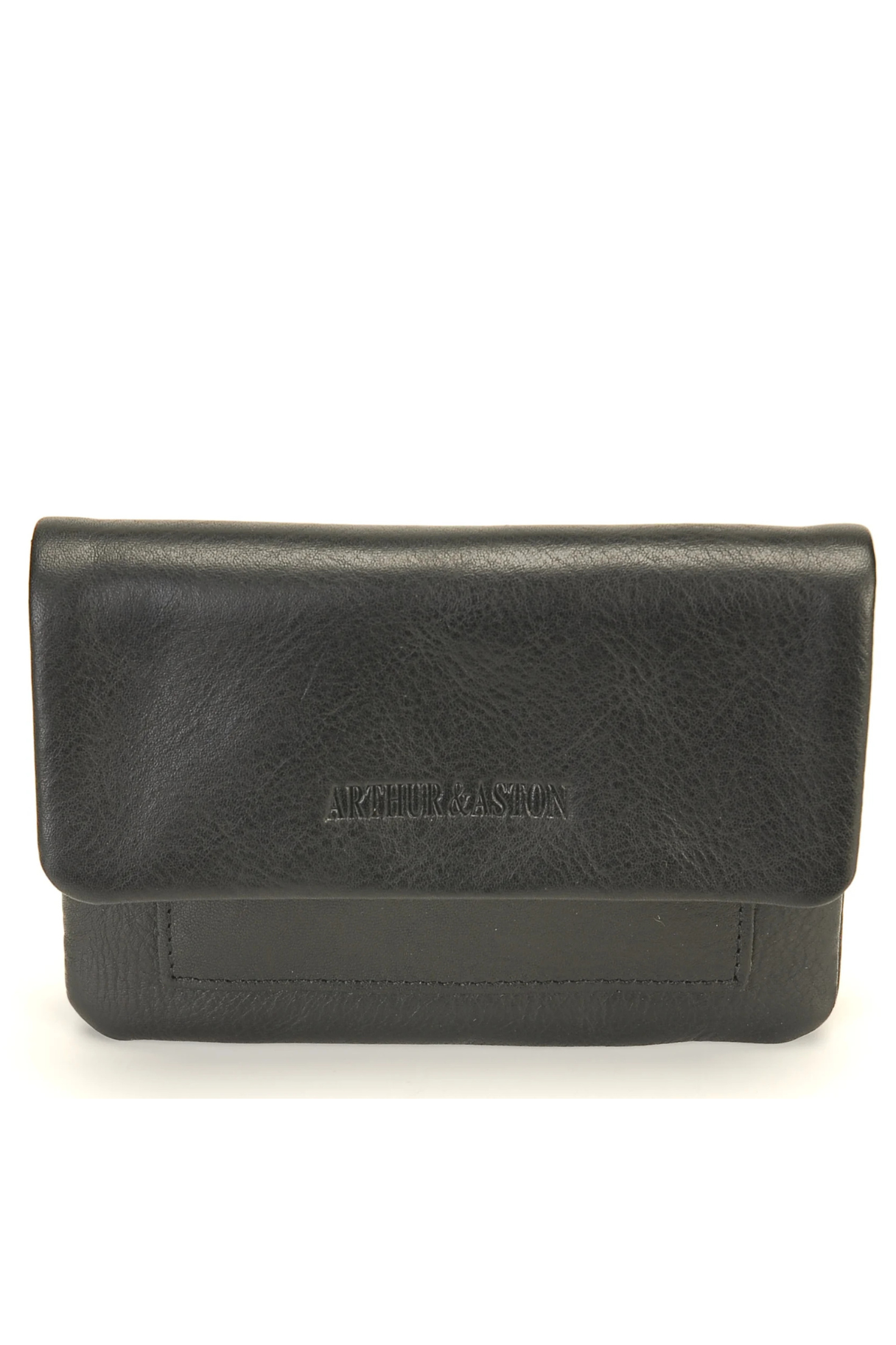 Porte-monnaie Adam Arthur & Aston en cuir pleine fleur noir