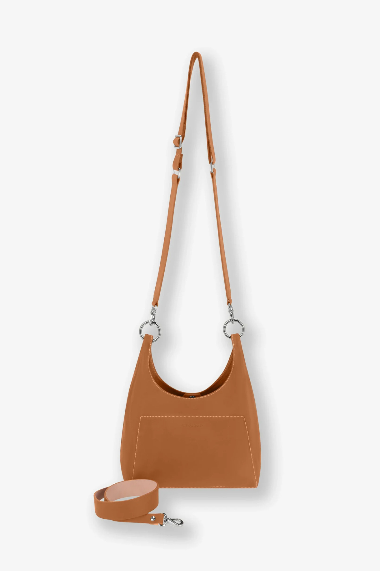 Sac Amazone cuir cognac Ateliers Fourès livré avec bandoulière interchangeable