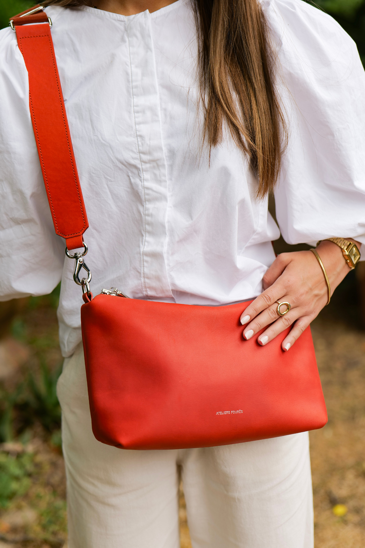 Sac Iliade rouge détail