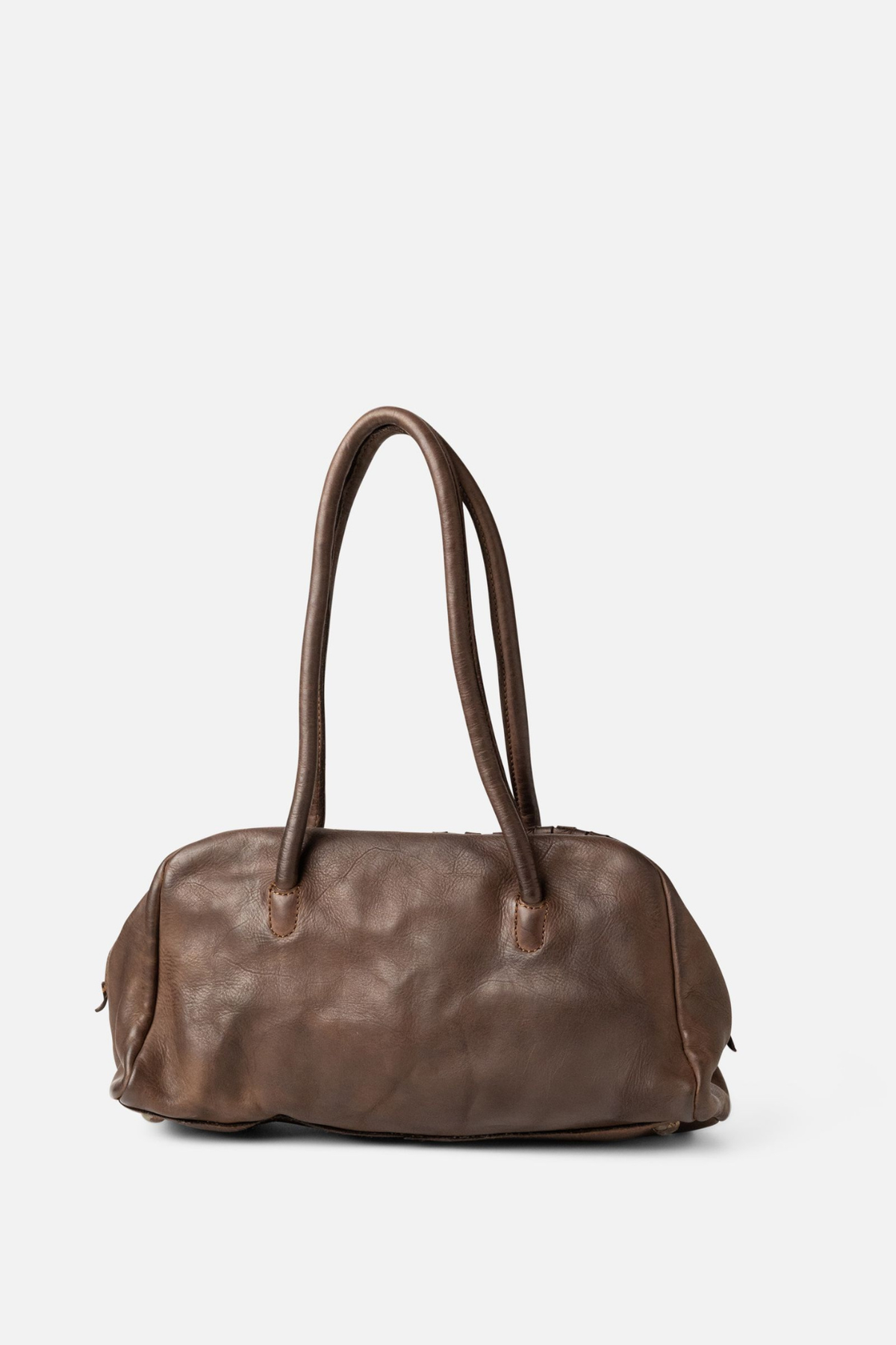 Dos en cuir lisse du sac Kansas Biba marron