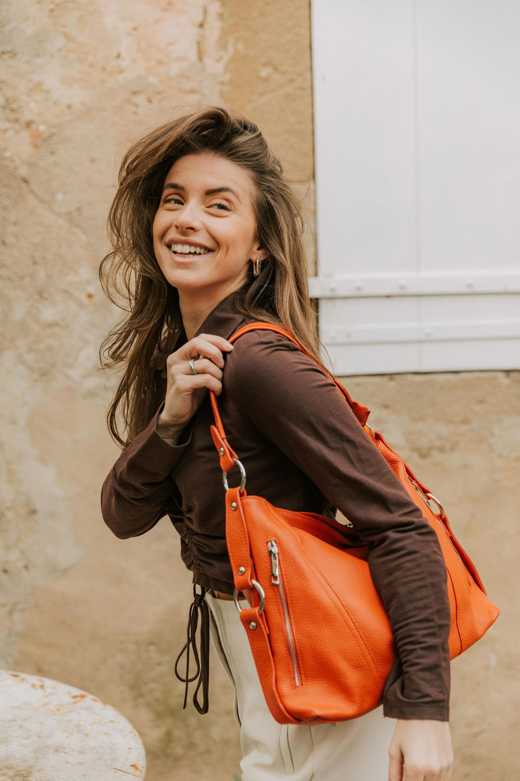 Chloé - Sac à main en cuir grainé - Nappa Maroquinerie