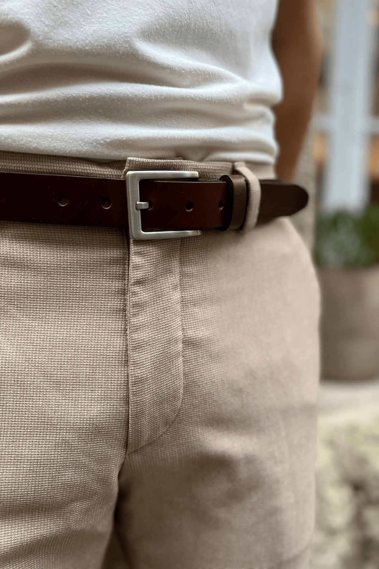 La Classique - Ceinture homme en cuir noir ou marron fabriquée en France - Nappa Maroquinerie